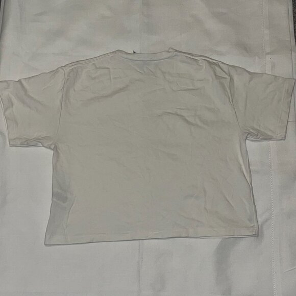 Polo Ralph Lauren Cotton Jersey Cropped Crewneck Tee in White Size Medium - Picture 6 of 8